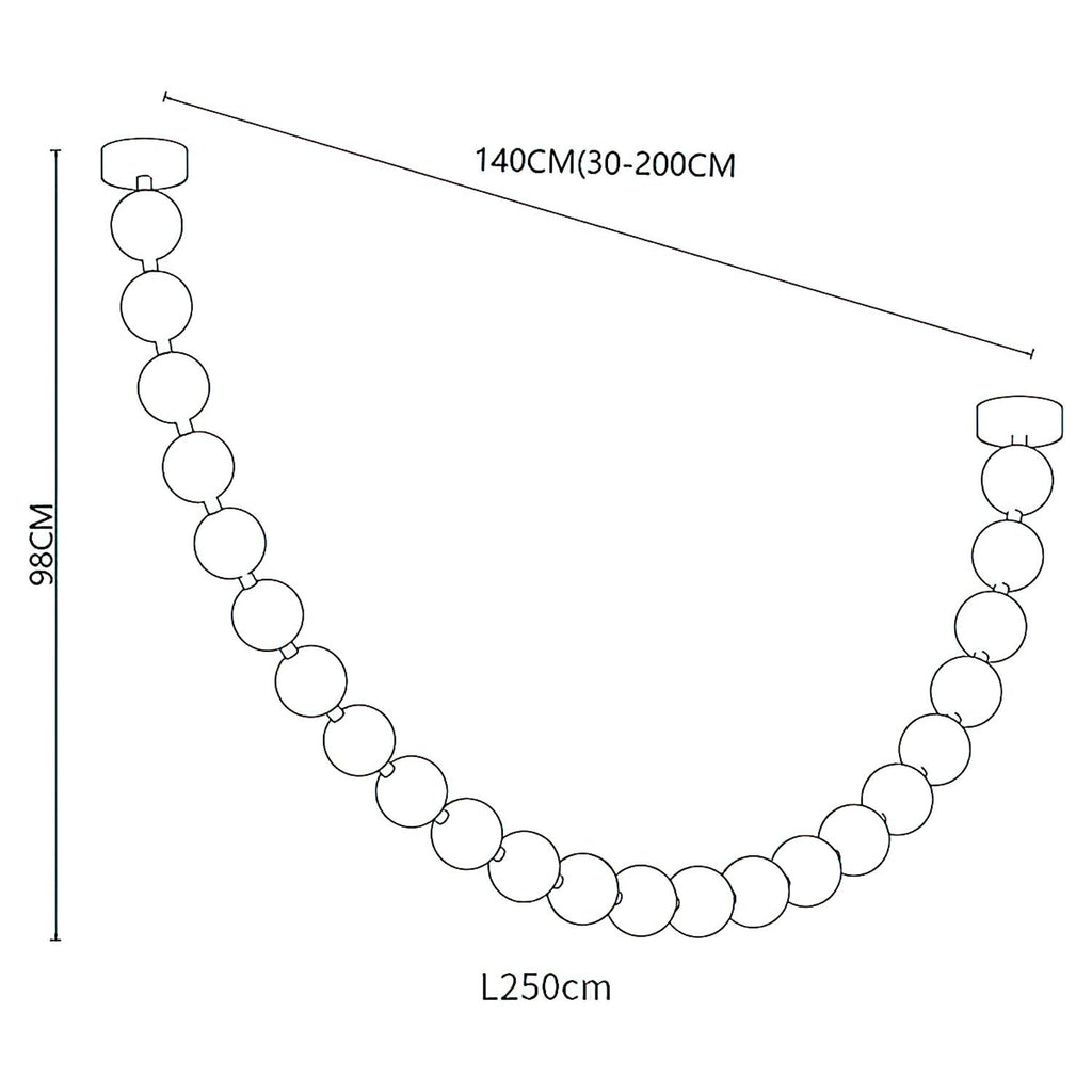 Strand Necklace Chandelier-Chandelier-Manorlights