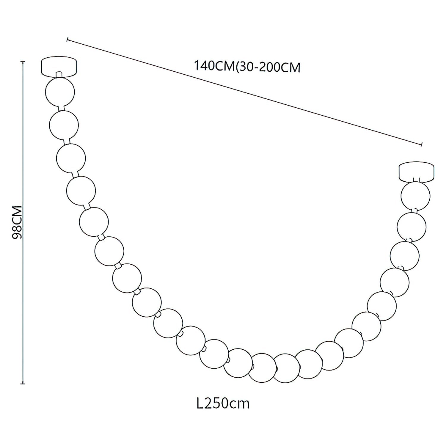 Strand Necklace Chandelier-Chandelier-Manorlights