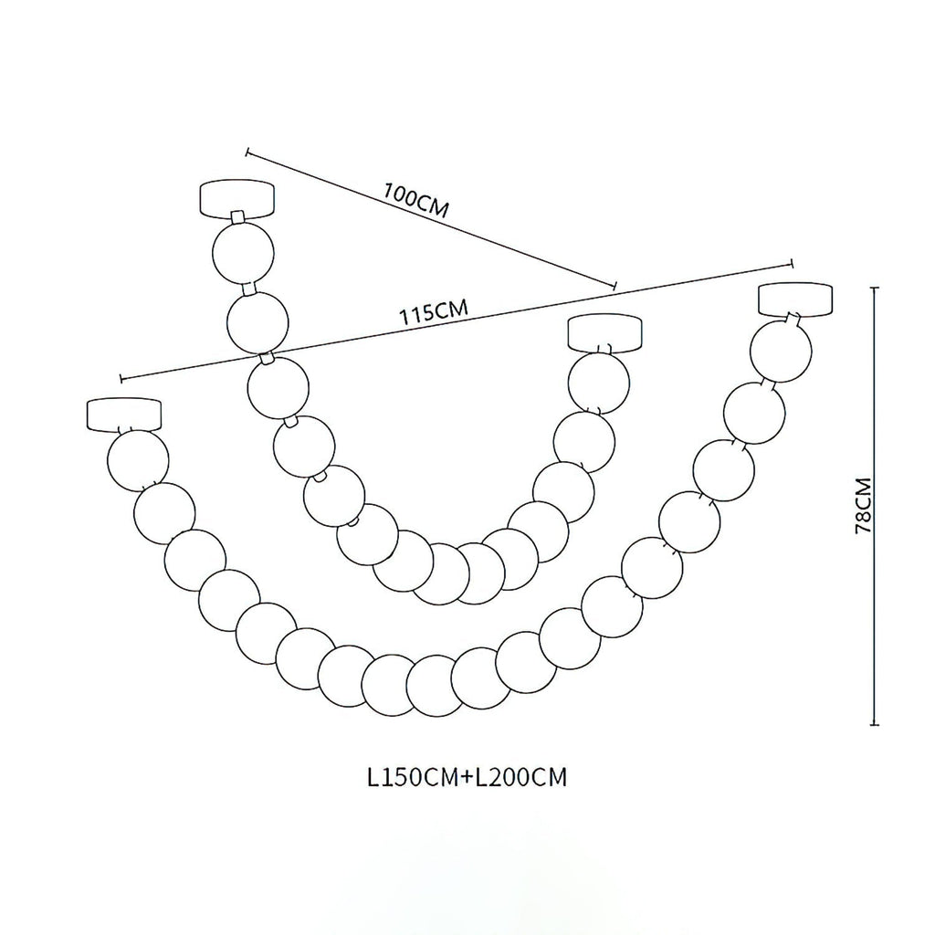 Strand Necklace Chandelier-Chandelier-Manorlights