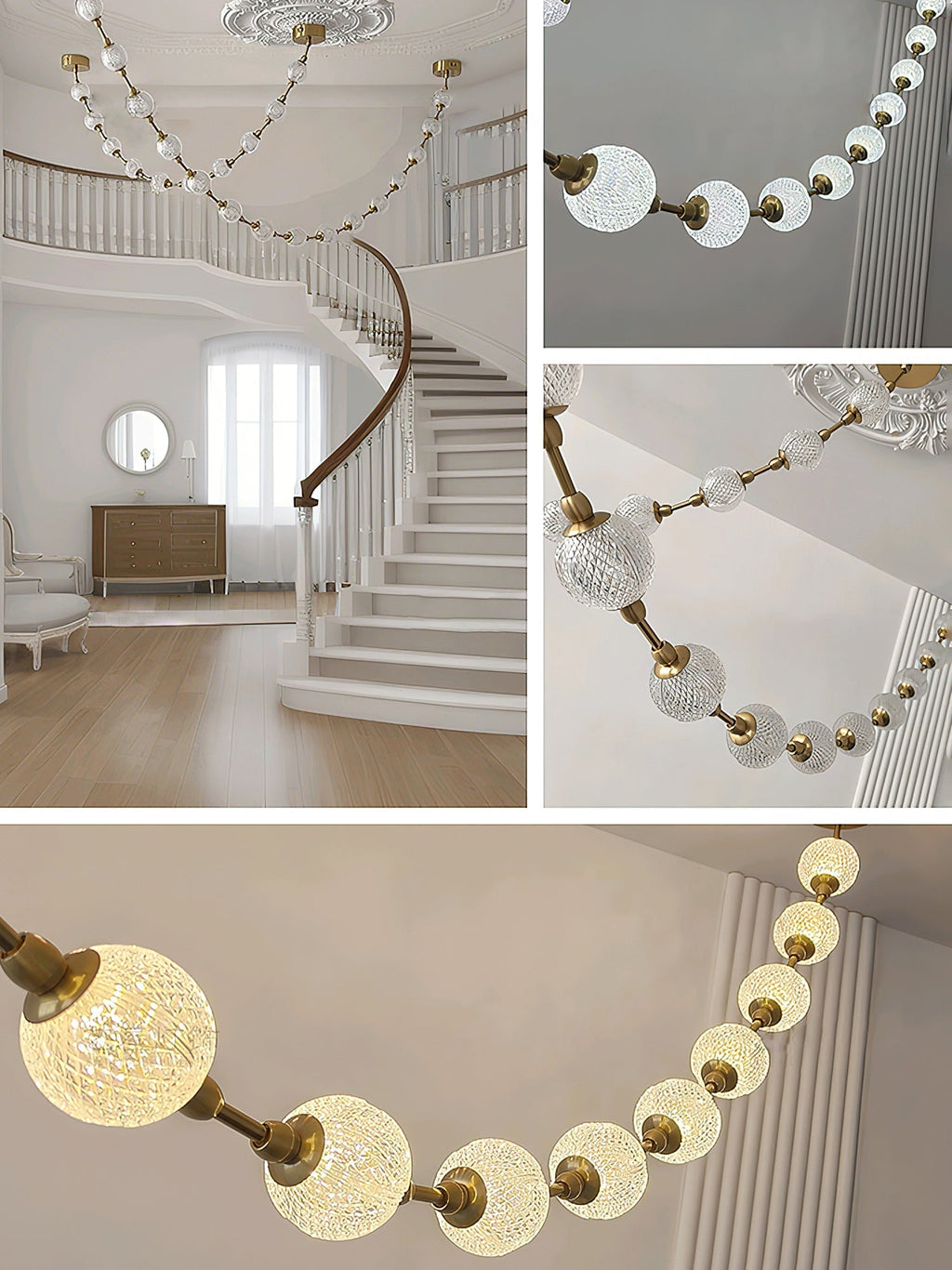 Strand Necklace Chandelier-Chandelier-Manorlights
