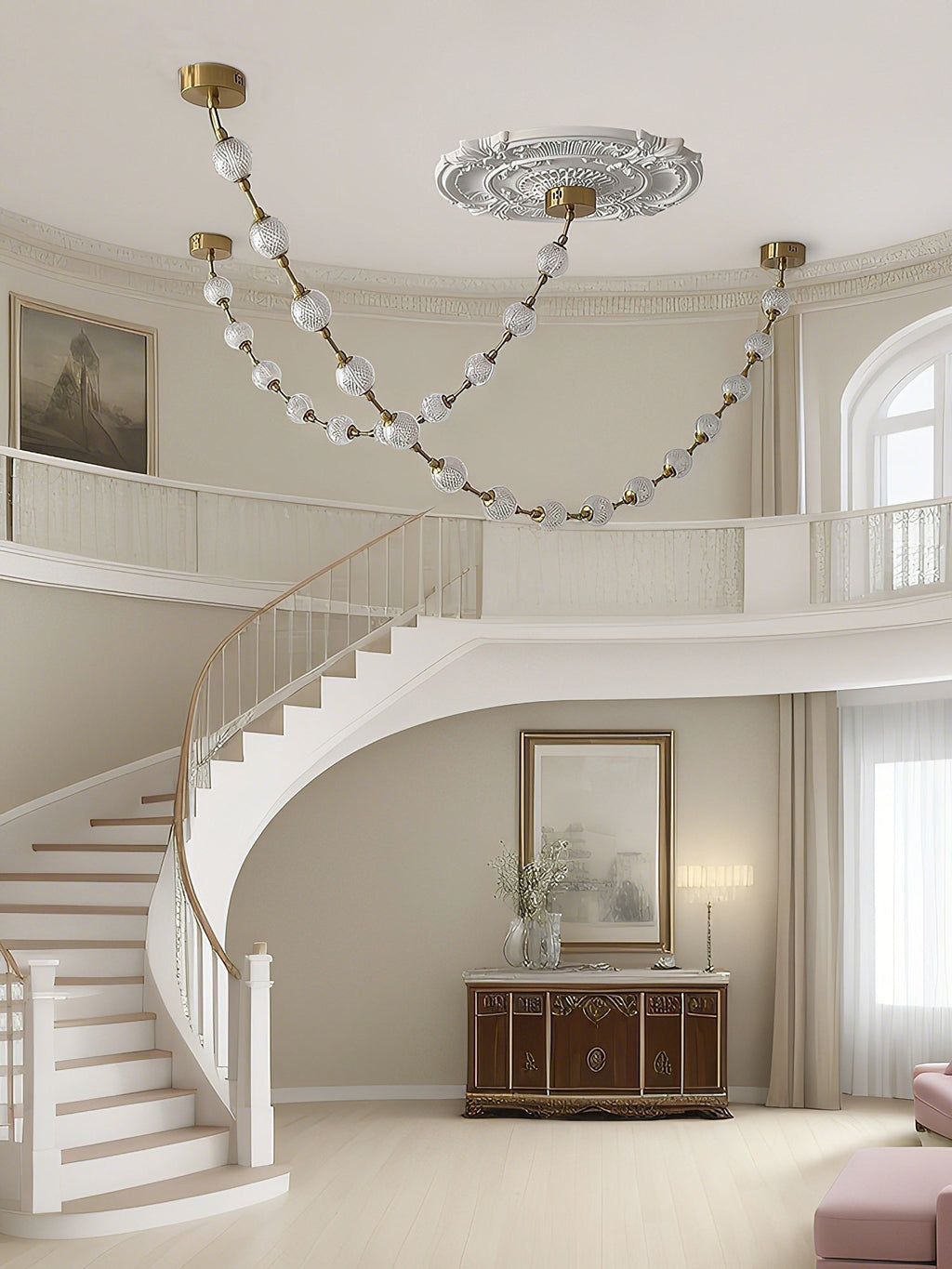 Strand Necklace Chandelier-Chandelier-Manorlights
