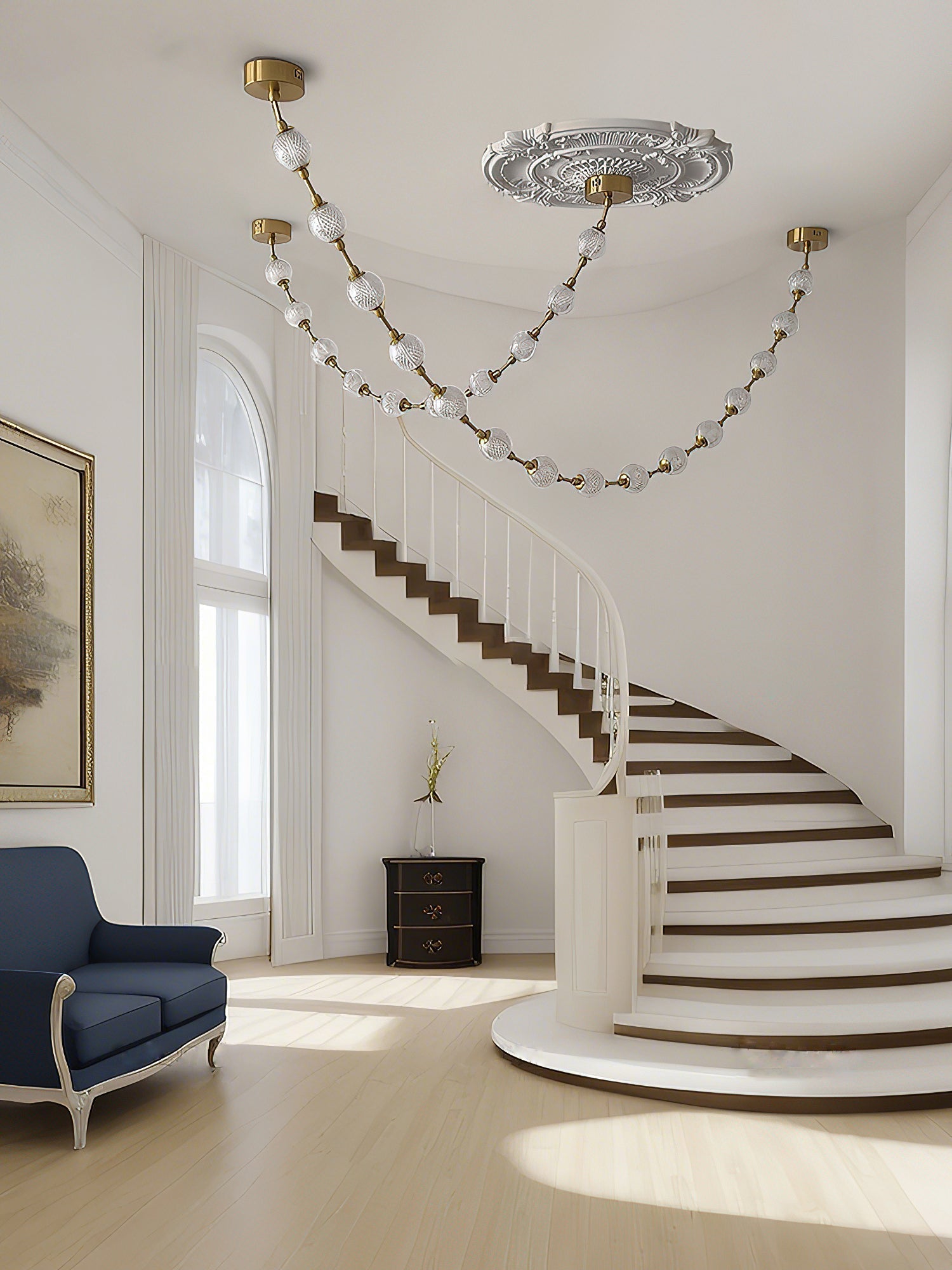 Strand Necklace Chandelier-Chandelier-Manorlights