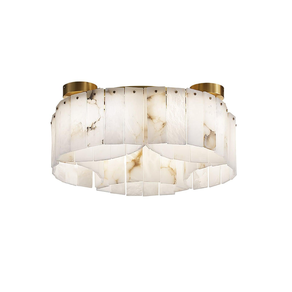 Luxe Alabaster Brass Ceiling Lamp - Vakkerlight