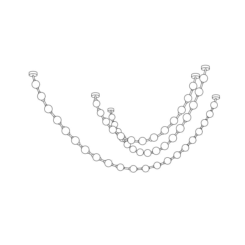 Strand Necklace Chandelier-Chandelier-Manorlights