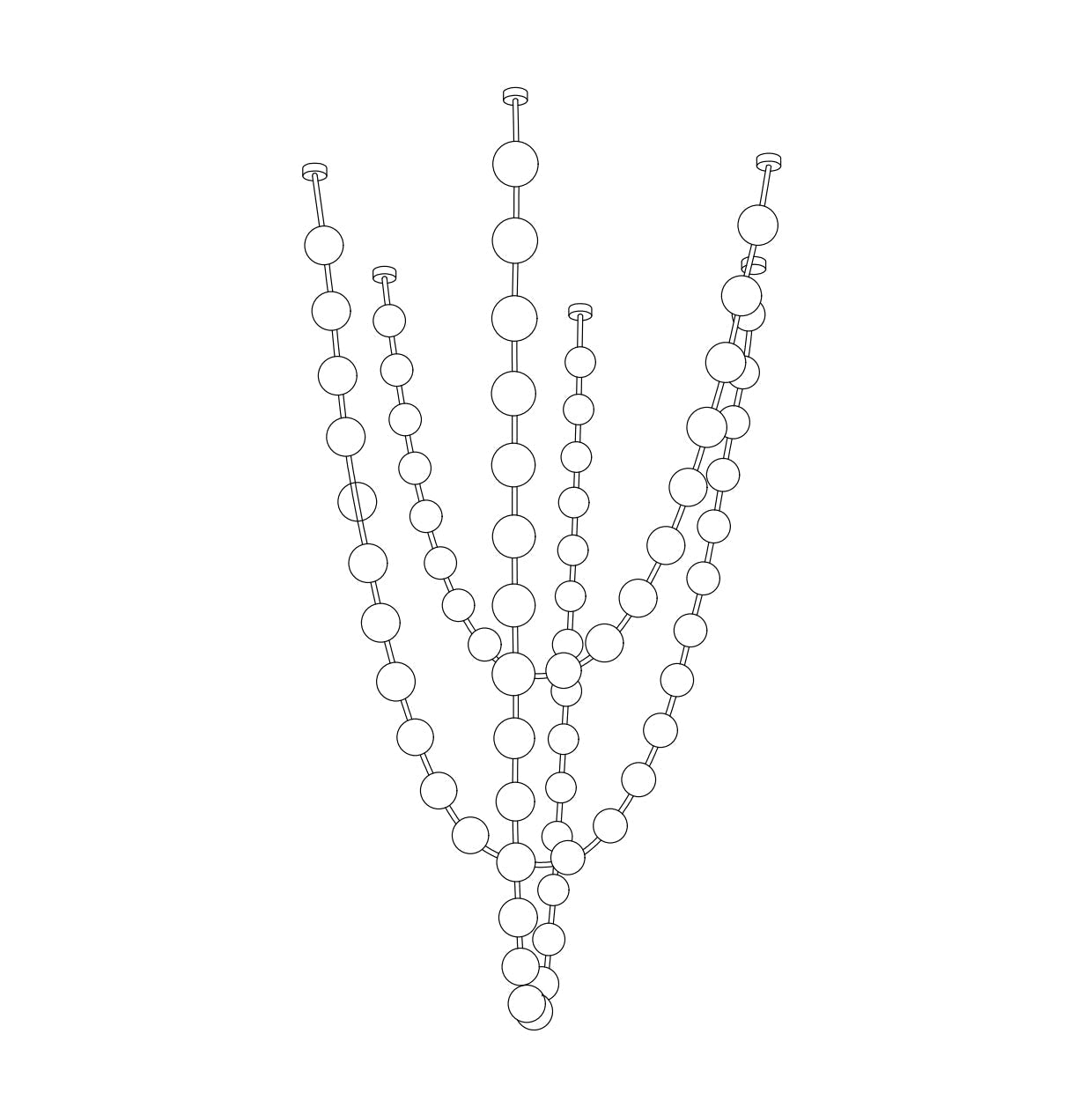 Strand Necklace Chandelier-Chandelier-Manorlights