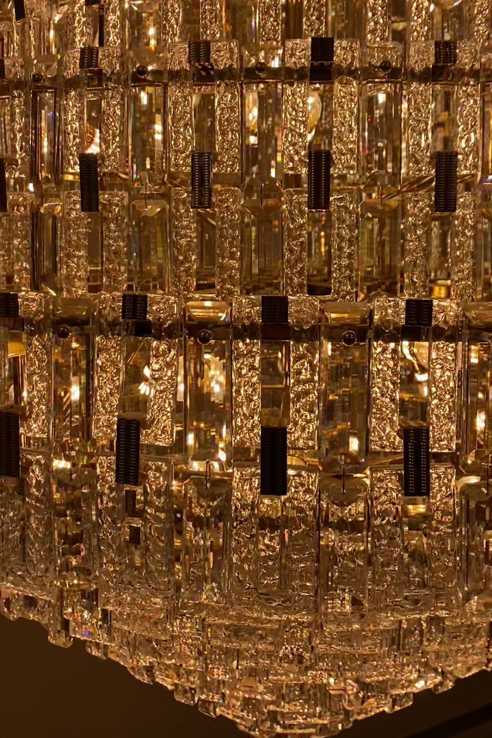 Oversized Multi-layers Honeycomb Luxury Crystal Chandelier in Gold Finish for Big Hallway/Foyer/Entryway-Manorlights