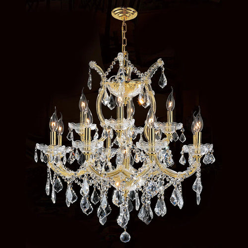 26'' Wide Gold Chandelier 13 Lights Maria Theresa Crystal Chandelier for Bedroom MT01L13G-吊灯-Manorlights