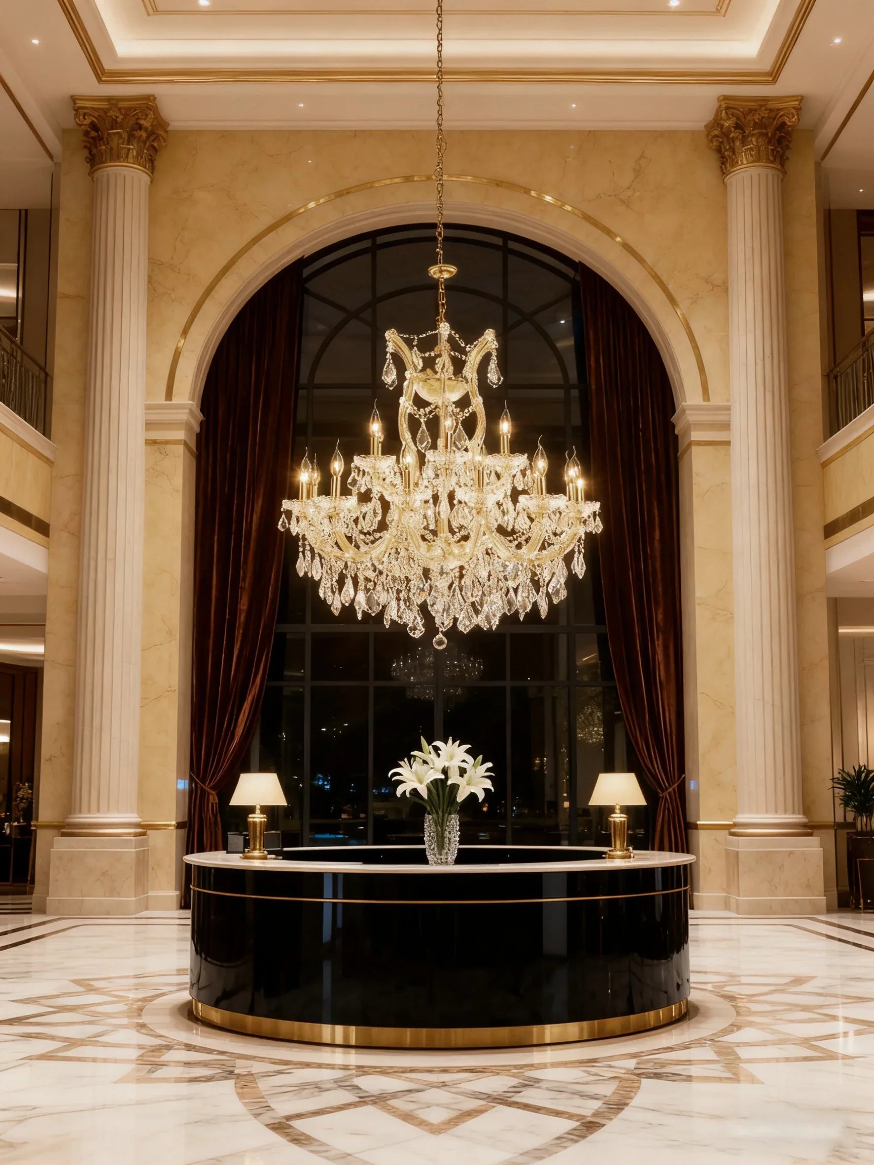 33'' Wide Gold Chandelier 19 Lights Maria Theresa Crystal Chandelier MT01L19G-吊灯-Manorlights