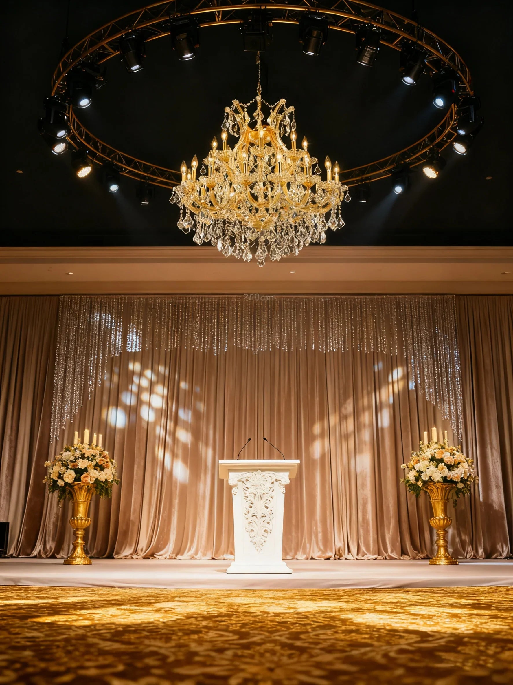 25 Lights Maria Theresa Crystal Chandelier 36'' Wide Living Room Chandelier in Gold MT01L25G-吊灯-Manorlights