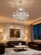 26'' Wide Chrome Chandelier Light 9 Lights Maria Theresa Crystal Chandelier MT01L9C-吊灯-Manorlights