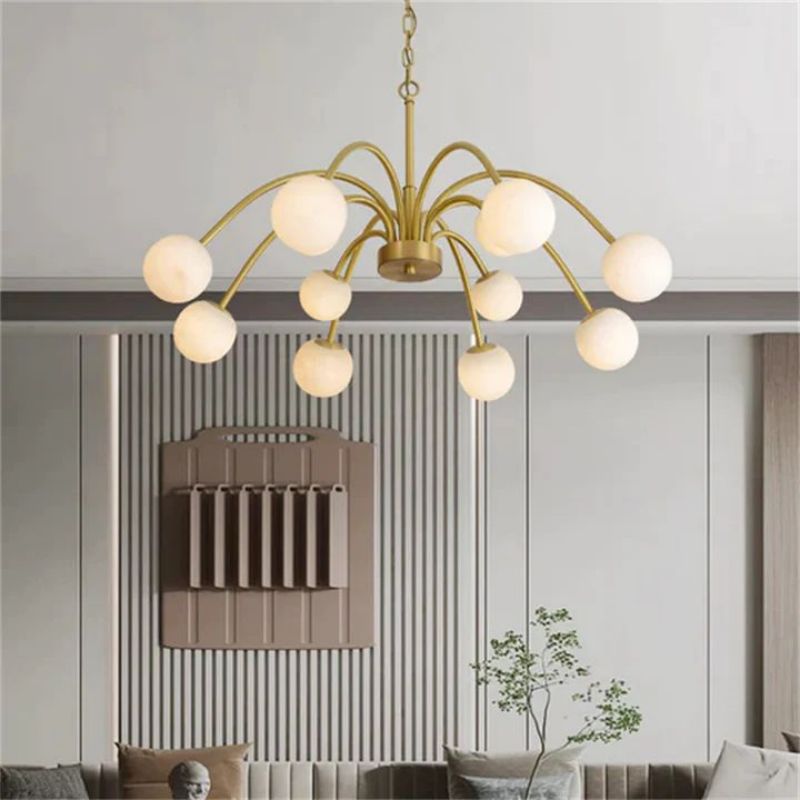 Alabaster Bloom Chandelier-Chandelier-Manorlights