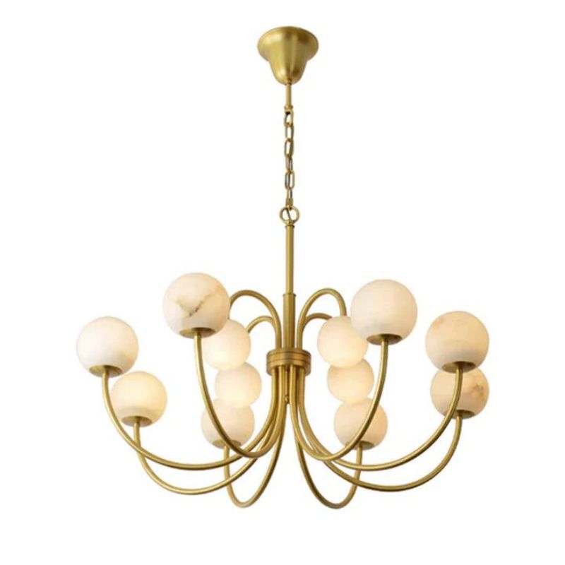 Alabaster Bloom Chandelier-Chandelier-Manorlights