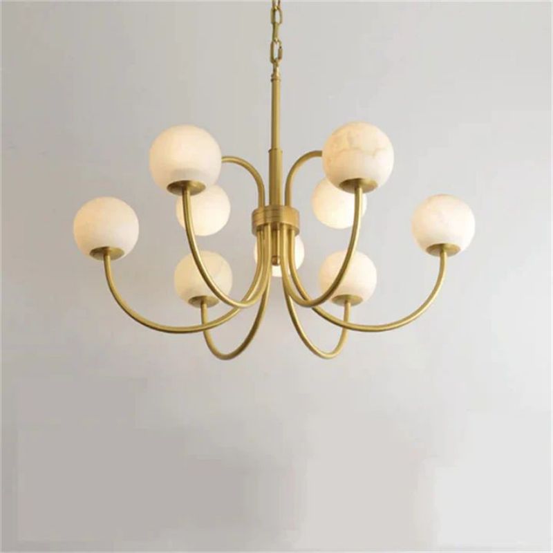 Alabaster Bloom Chandelier-Chandelier-Manorlights