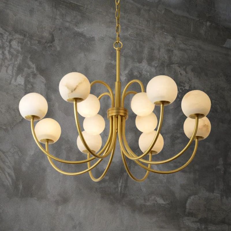 Alabaster Bloom Chandelier-Chandelier-Manorlights