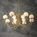 Alabaster Bloom Chandelier-Chandelier-Manorlights