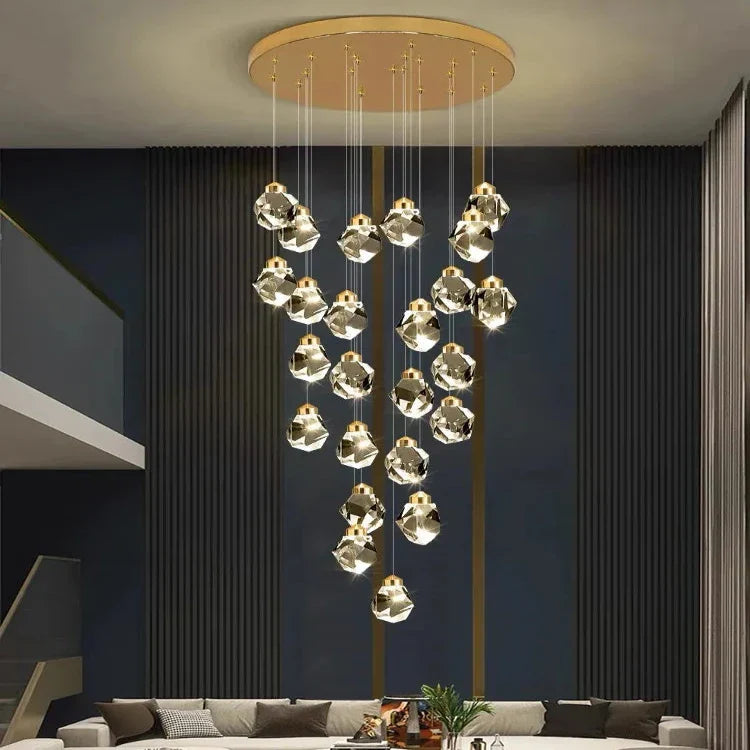 Eve Modern Crystal Chandelier for Staircase-Manorlights