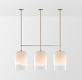 Modern Minimalist Brass Glass Pendant Light for Kitchen Island/Bedroom/Dining Room-Manorlights