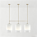 Modern Minimalist Brass Glass Pendant Light for Kitchen Island/Bedroom/Dining Room-Manorlights