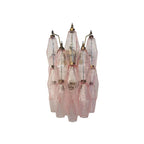 Murano Poliedri Pink Glass Wall Sconces-Wall Lamp-Manorlights