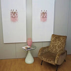 Murano Poliedri Pink Glass Wall Sconces-Wall Lamp-Manorlights
