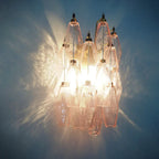 Murano Poliedri Pink Glass Wall Sconces-Wall Lamp-Manorlights