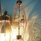 Murano Poliedri Pink Glass Wall Sconces-Wall Lamp-Manorlights