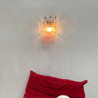 Murano Poliedri Pink Glass Wall Sconces-Wall Lamp-Manorlights