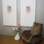Murano Poliedri Pink Glass Wall Sconces-Wall Lamp-Manorlights