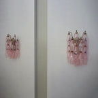 Murano Poliedri Pink Glass Wall Sconces-Wall Lamp-Manorlights