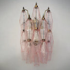 Murano Poliedri Pink Glass Wall Sconces-Wall Lamp-Manorlights