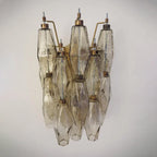 Murano Poliedri Smoked Glass Wall Sconces 9.8"-Wall Sconces-Manorlights