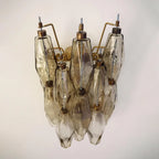 Murano Poliedri Smoked Glass Wall Sconces 9.8"-Wall Sconces-Manorlights