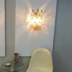 Murano Poliedri Smoked Glass Wall Sconces 9.8"-Wall Sconces-Manorlights