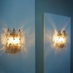 Murano Poliedri Smoked Glass Wall Sconces 9.8"-Wall Sconces-Manorlights