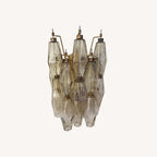Murano Poliedri Smoked Glass Wall Sconces 9.8"-Wall Sconces-Manorlights