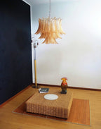 Amber Glass Leaf Chandelier Glass lighting by Manorlights