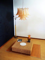Amber Glass Leaf Chandelier Glass lighting by Manorlights