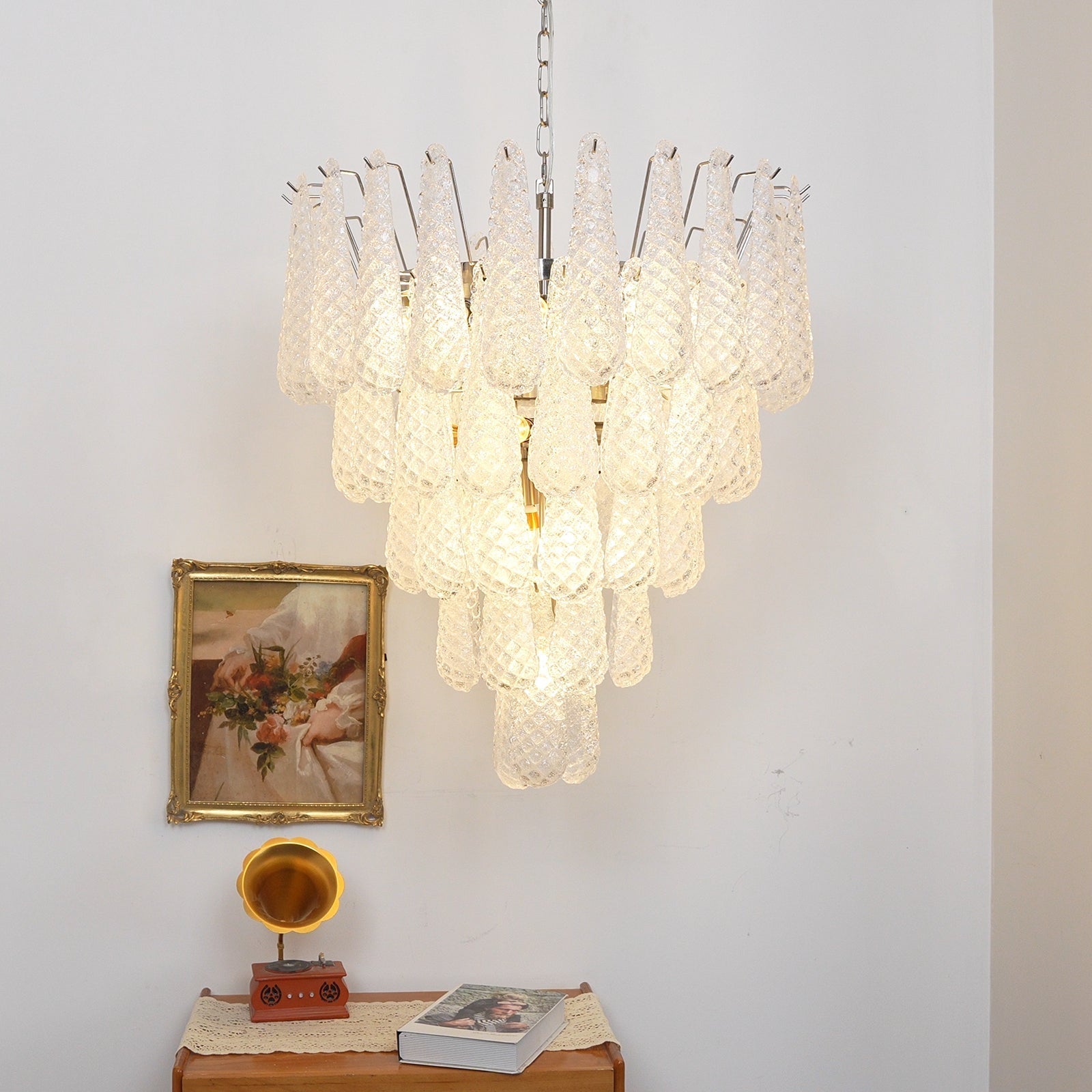 Exquisite Murano Glass Dewdrop Chandelier-Chandelier-Manorlights