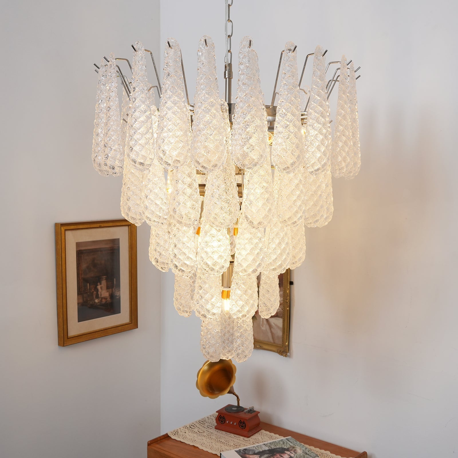 Exquisite Murano Glass Dewdrop Chandelier-Chandelier-Manorlights