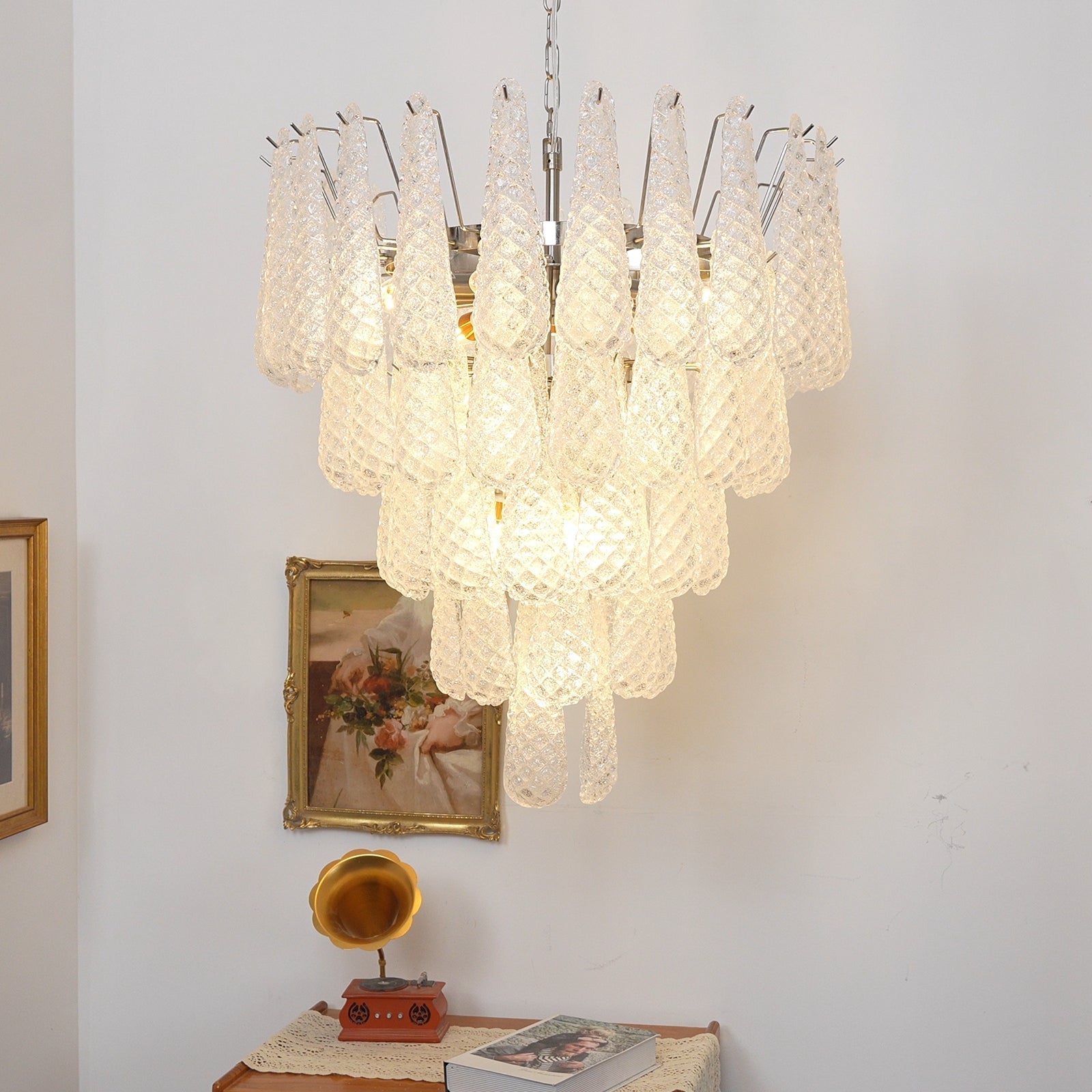 Exquisite Murano Glass Dewdrop Chandelier-Chandelier-Manorlights
