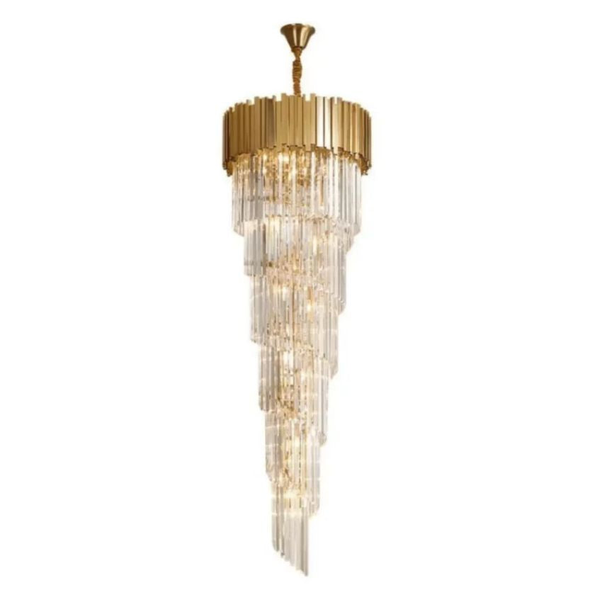 Ryan Golden Modern Crystal Chandelier-Chandelier-Manorlights