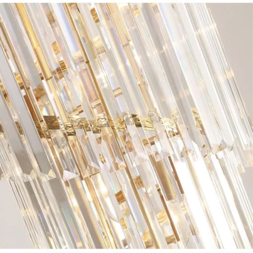 Ryan Golden Modern Crystal Chandelier-Chandelier-Manorlights