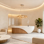 Multiple Size Modern Smoky Rock Crystal Halo LED Chandelier Pendant Light-现代灯-Manorlights