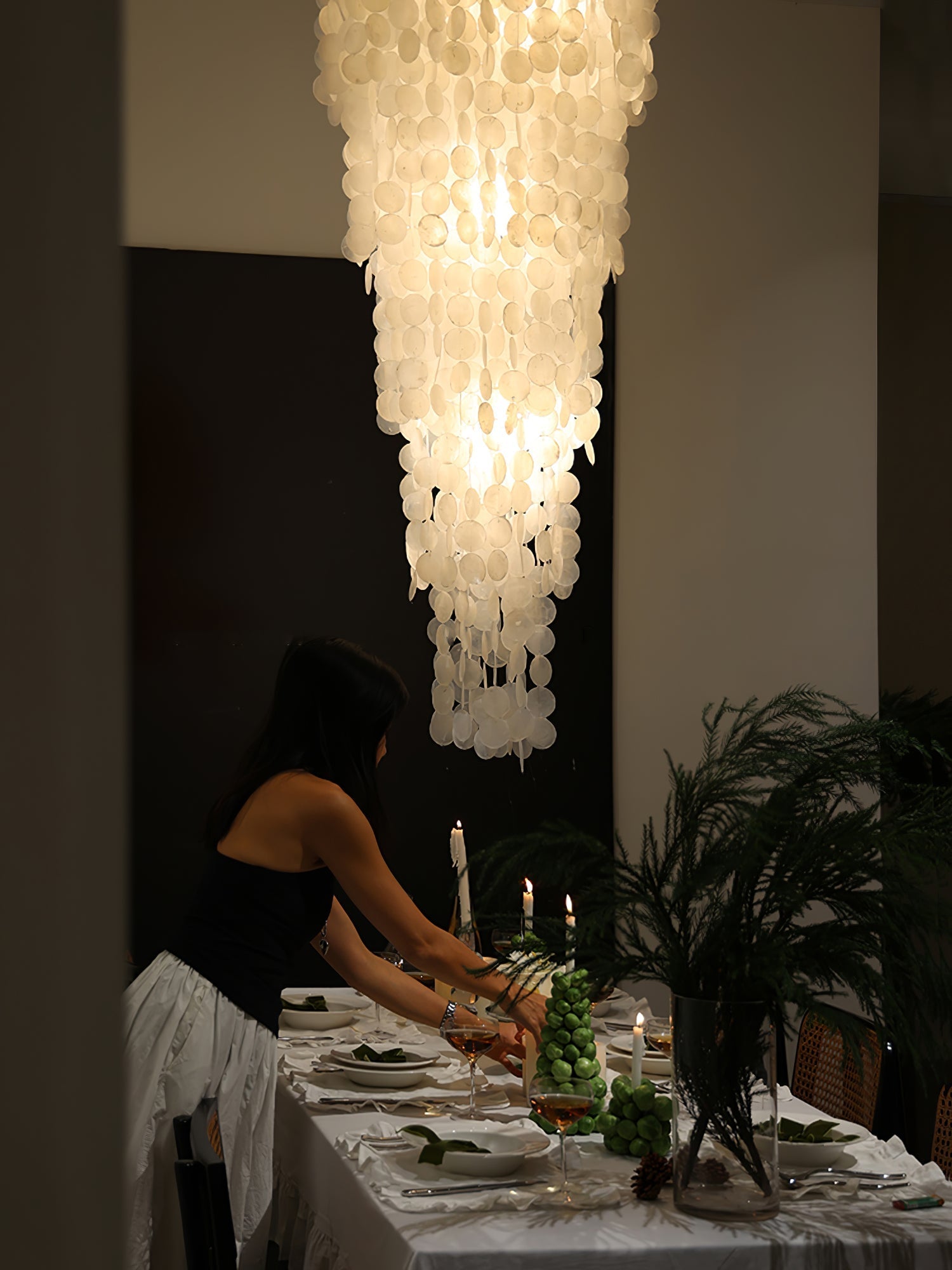 Modern Nerida Shell Chandelier-Chandelier-Manorlights