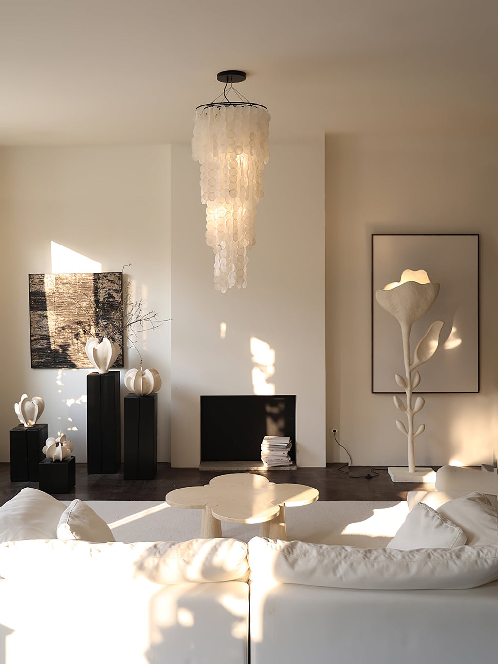 Modern Nerida Shell Chandelier-Chandelier-Manorlights