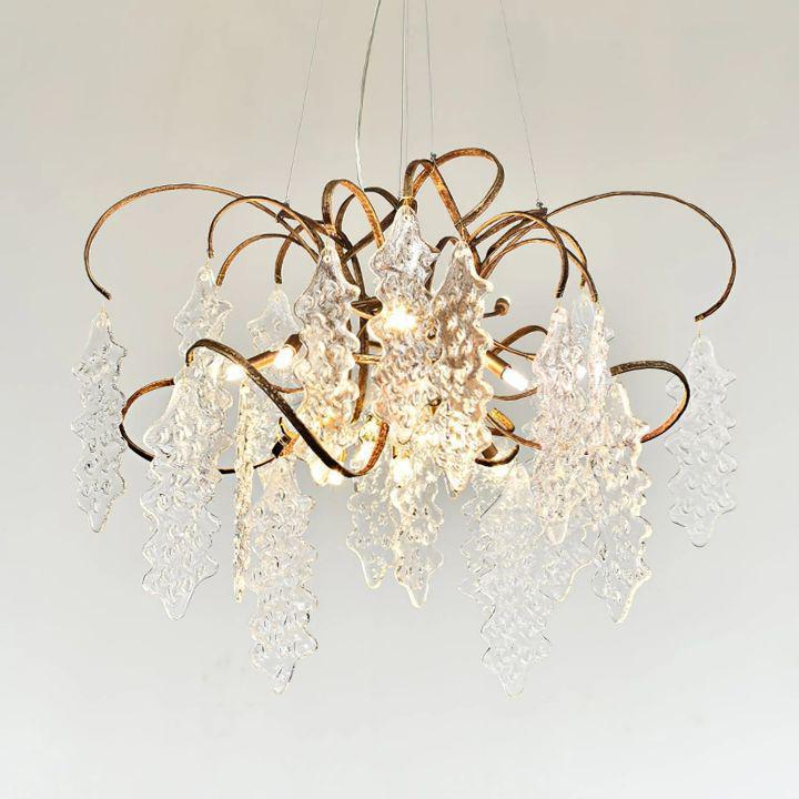 Niagara round glass chandelier with G9 lighting
