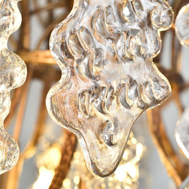 Niagara clear glass chandelier detail