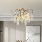 Niagara round glass chandelier with G9 lighting