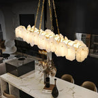 Usmisa Alabaster Chain Linear Chandelier-Chandelier-Manorlights