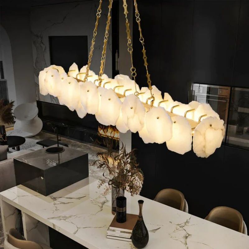 Usmisa Alabaster Chain Linear Chandelier-Chandelier-Manorlights